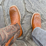 Lucchese men’s “Rowdy Ostrich”