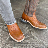 Lucchese men’s “Rowdy Ostrich”